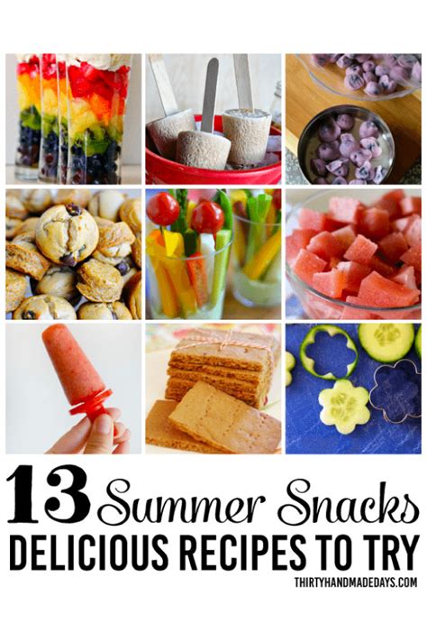 13 Summer Snack Ideas Your Kids Will Love Thirty Handmade Days