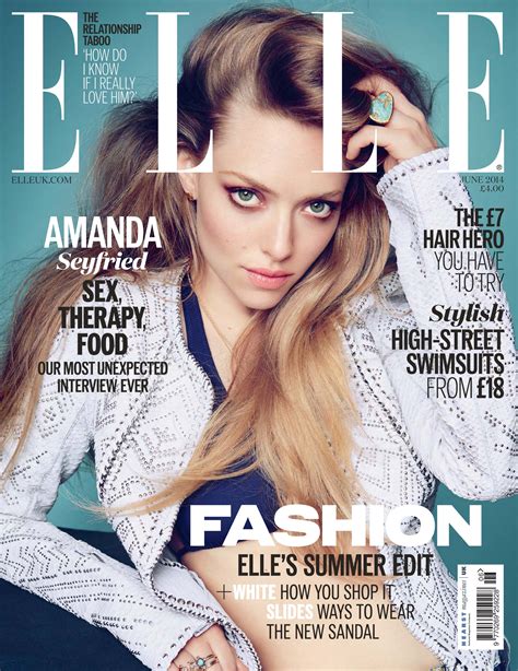 Amanda Seyfried Covers Elle Uk June 2014 Issue Fashionandstylepolice