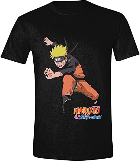 Naruto Shippuden T Shirt Pour Homme Character Coton Noir S Amazon