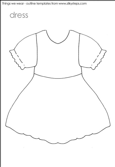 Dress Outline Template 690×1000 Dress Outline Teaching Outfits