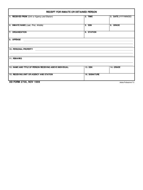 1999 Form Dd 2708 Fill Online Printable Fillable Blank