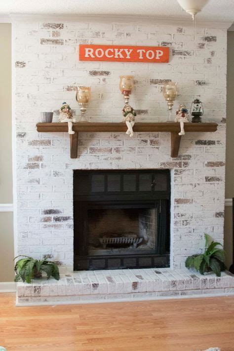 How to german smear a brick fireplace with grout? DIY German Smear Brick Fireplace | Brick fireplace decor ...