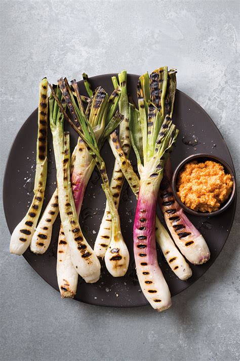 Grilled Spring Onions With Romesco Recipe Williams Sonoma Taste