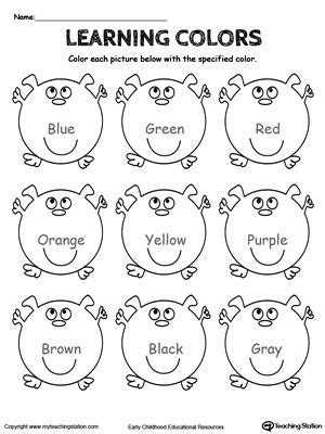 worksheet related  colours coloring worksheets