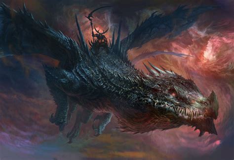 Demon Dragon Rider By Antonio J Manzanedo Mega Dark Things Dragon