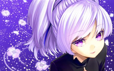 Purple, light, neon lights, night, lighting, darkness. Anime Girl Purple Hair Wallpapers - Wallpaper Cave