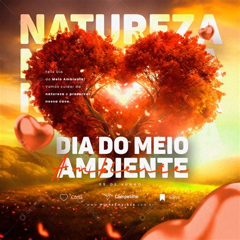 Natureza Feliz Dia Mundial Do Meio Ambiente 06 De Junho Social Media Psd Editável [download