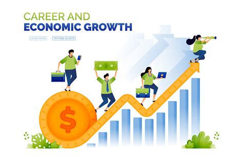 Income Dollar Coin on Economic Growth Graphic by setiawanarief111