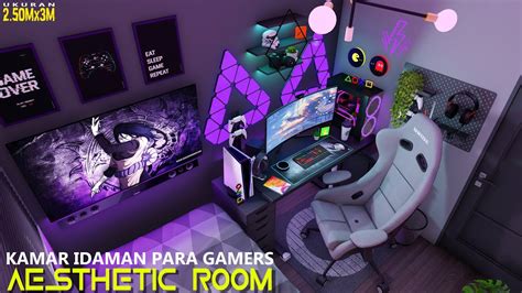 Desain Kamar Gaming Idaman Para Gamers 250x3 Meter Aesthetic Bedroom