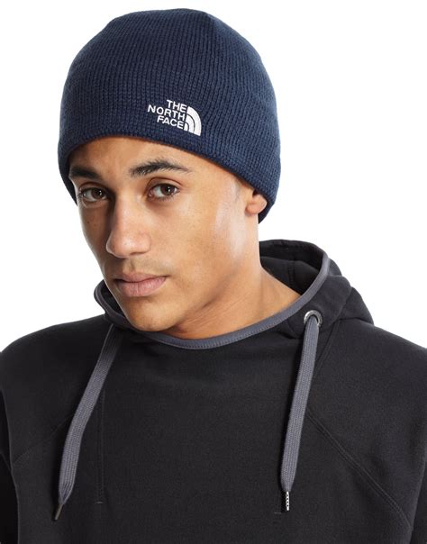 The North Face Synthetic Bones Beanie Hat In Navy Blue For Men Lyst