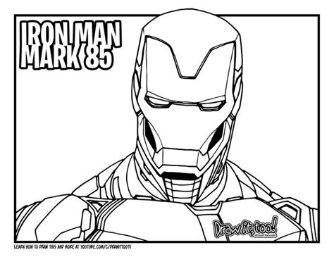 How To Draw Iron Man Mark 85 Avengers Endgame Drawing Tutorial