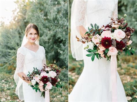 Romantic Ethereal Blush Garden Rose Wedding Bouquet Flowers Utah Calie