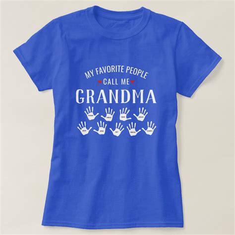 For Grandma With Grandkids Names Personalized T Shirt In