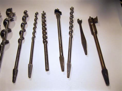Large Lot Vintage Hand Drills Usa Bits Braces Auger Tools Antique Wood Twist Ebay