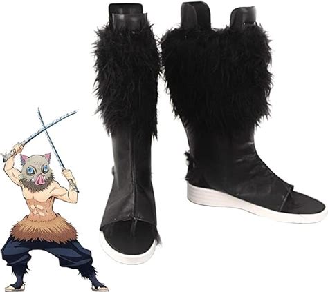 Rolecos Anime Demon Slayer Cosplay Shoes Hashibira Inosuke Men Woolen