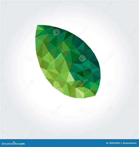 Vector Geometric Polygonal Leaf Stock Vector Illustration Of Elegant