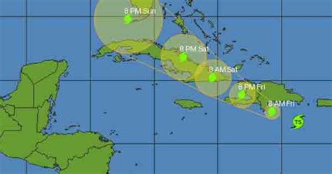 Tropical Storm Isaac To Cross Hispanola Friday Cbs Miami