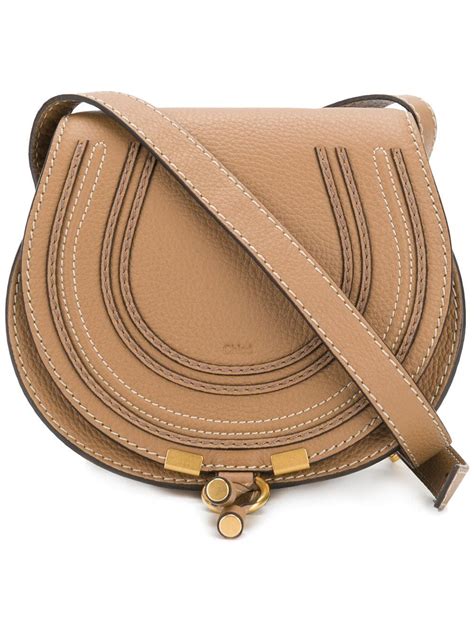 Chloé Mini Marcie Shoulder Bag Farfetch Leather Saddle Bags