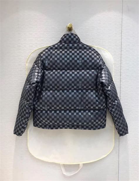 Louis Vuitton Down Jacket Damier Black Lv121897 37800 Replica