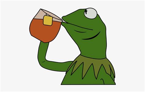 Funny Kermit Meme Sipping Tea