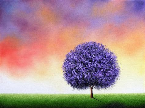 Purple Tree Art Print Colorful Modern Art Abstract