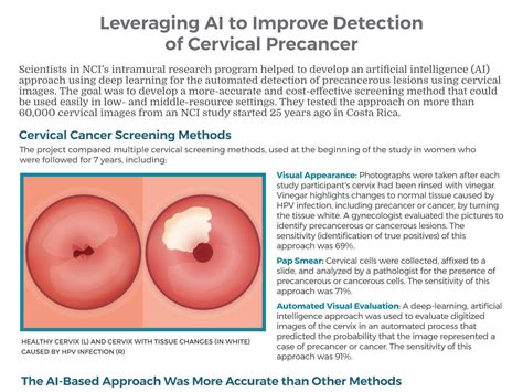 Leveraging Ai To Improve Detection Of Cervical Precancer Infographic Nci
