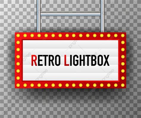 Retro Lightbox Vector Hd Images Retro Lightbox Billboard Vintage Frame