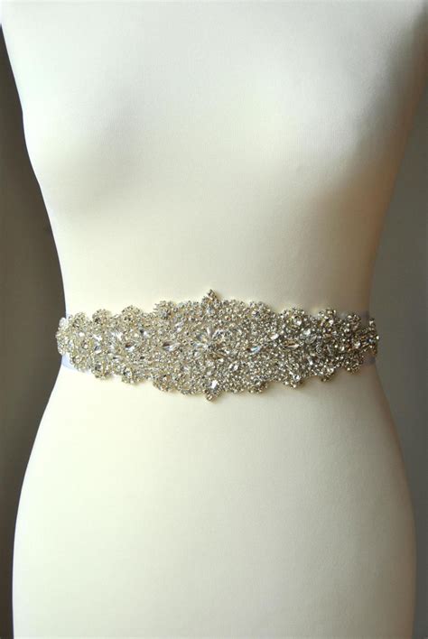 Sale Luxury Crystal Bridal Sashwedding Dress Sash Belt Etsy