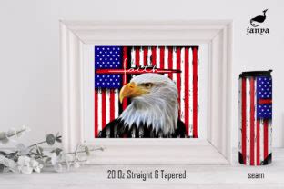 Eagle American Flag Sublimation Tumbler Graphic By Natcha Janya Creative Fabrica