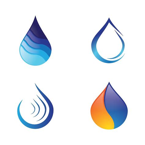 Water Drop Logo Images Set 2082330 Vector Art At Vecteezy