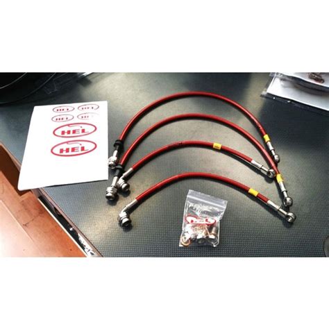Also, because the lines are sheathed in metal (usually with a protective plastic outer coating). HEL Performance Braided Brake Line Kit Red Mitsubishi ...