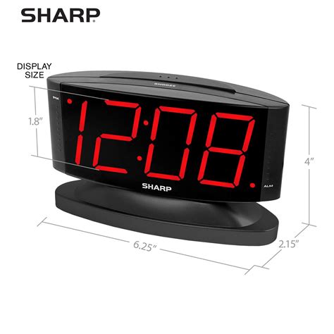 Buy Sharp Led Digital Alarm Clock Swivel Base Alarm Snooze