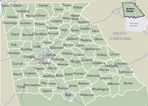 County Zip Code Maps Of Georgia