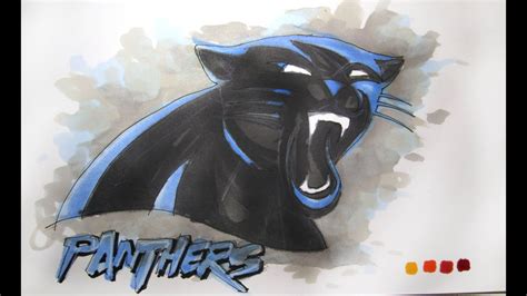 Nfl Football Series Carolina Panthers Time Lapse Drawing Youtube