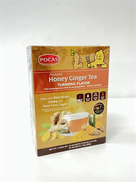 Pocas Instant Honey Ginger Tea With Tumeric 20ct