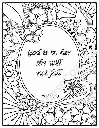 Coloring Bible Pages Inspirational Quotes Adult Verse