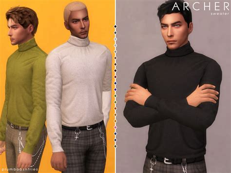 Sims 4 Archer Sweater By Plumbobs N Fries At Tsr Best Sims Mods