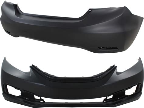 Capa Certified Front And Rear Bumper Cover Primed Sedan