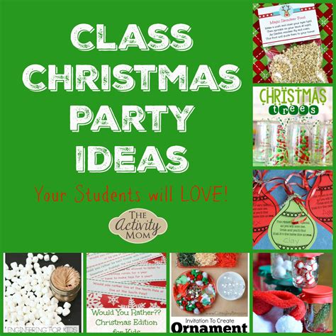 Class Christmas Party Ideas The Activity Mom