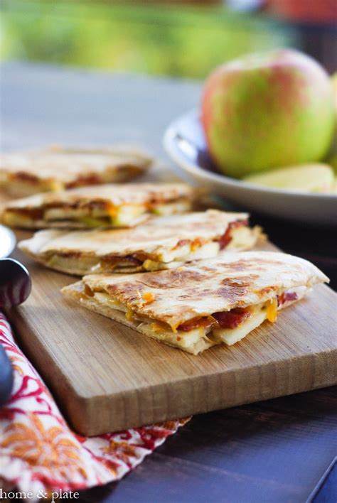 All tossed with a caramelized shallot vinaigrette. Honeycrisp Apple Quesadillas with Bacon and Cheddar — Home ...