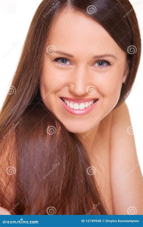 Beautiful Woman With Long Smooth Hair Stock Photo Image Of Female