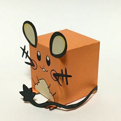 Pokemon Dedenne Cubee Paper Toy Paperized Crafts