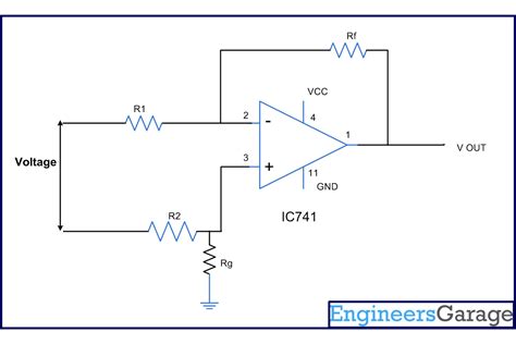 Differential Amplifier Using Ic741