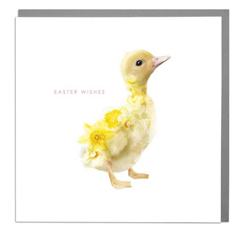 Side On Duckling Easter Card By Lola Design Ltd