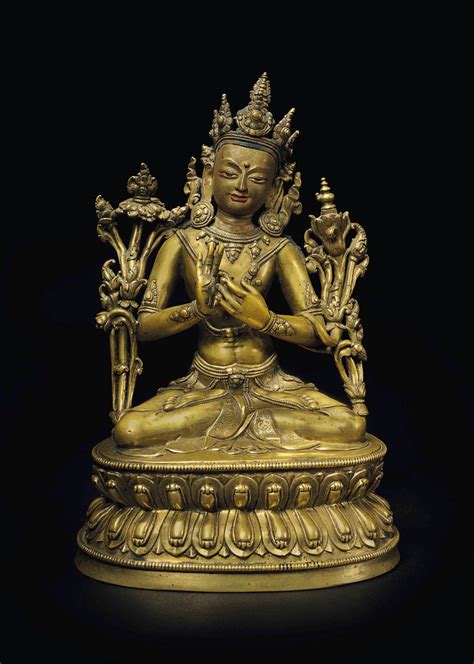 A Very Fine Bronze Figure Of Maitreya