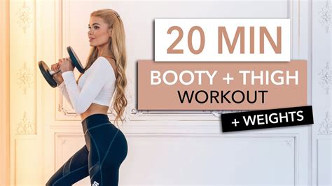 20 min booty thighs with weights i build your booty and tone your thighs talking mode youtube