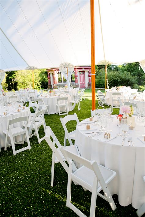 Do you need party table rentals in nyc ? White Garden Chairs in a Tidewater Sailcloth Tent - Tent ...