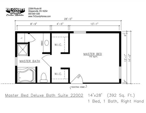 Tri County Homes Inc Modular Additions Master Bedroom Layout
