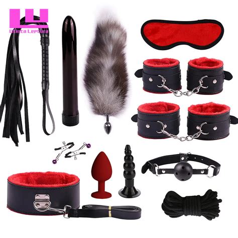 Kit De Bondage Sexuel Pour Adultes Pi Ces Ensemble De Jeux Pour Adultes Menottes Plug