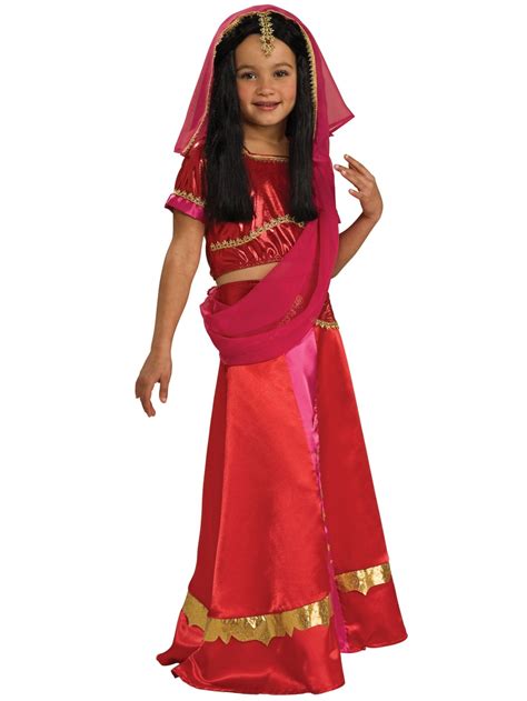 Bollywood The Little Princess Indian India Hindu Sari Dress Up Girls